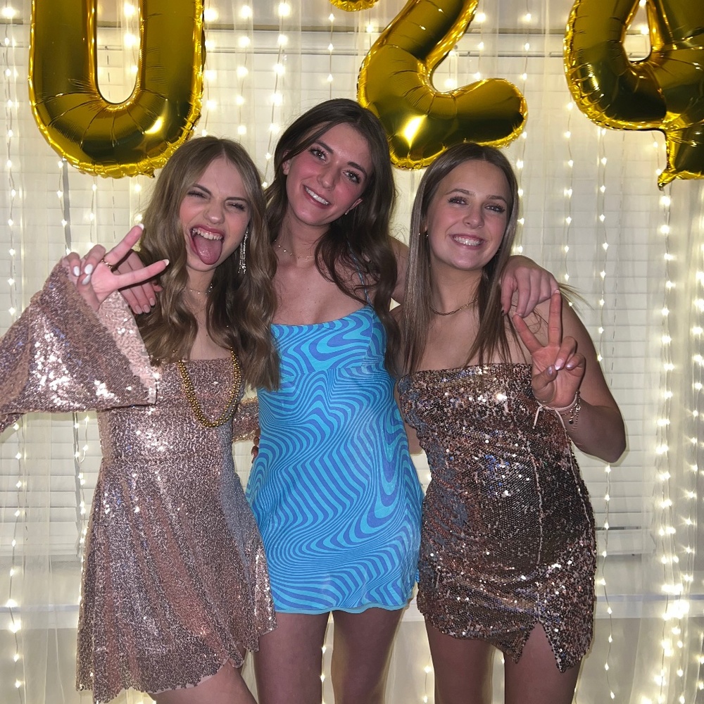 Blue and purple Zara dress